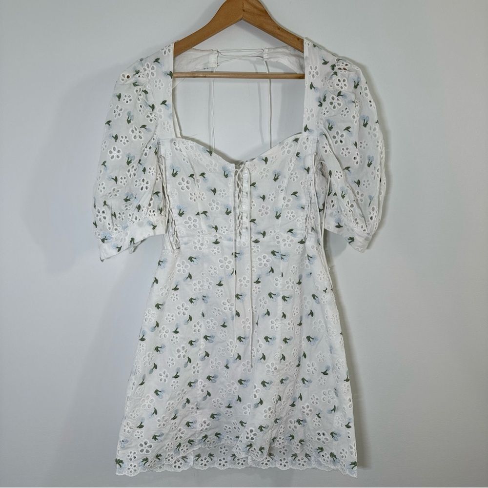 For Love and Lemons Wild Cherries Mini Dress Womens Size Medium *flaws - Picture 4 of 16